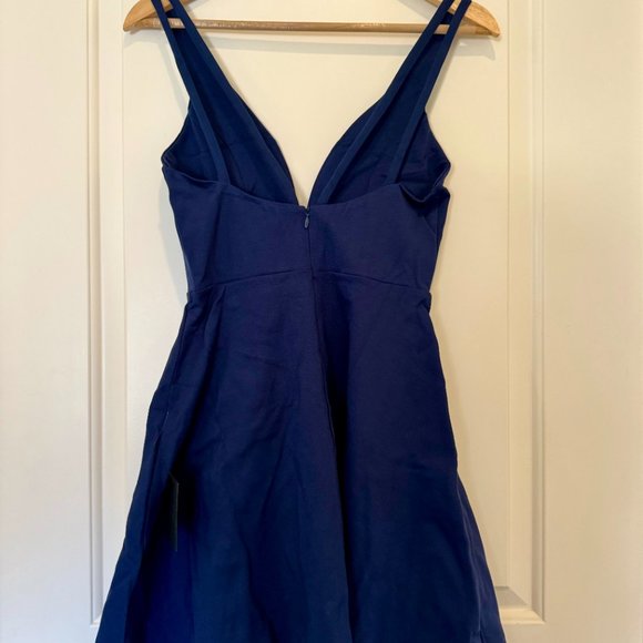 *NWT* (S) Lulu's Love Galore Navy Blue Strappy Sleeveless Skater Dress - Picture 6 of 7